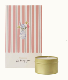 Zusss Geurkaars tin in cadeauverpakking "Thank you"