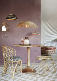 Madam Stoltz Artisan Home Decor Handwoven wool pouf