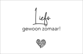 LEUK - mini kaartje - Liefs gewoon zomaar!