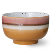HKliving 70's Noodle bowl  "Geyser"| bruin met roze rand