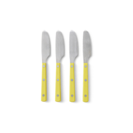 HKliving 70's Cutlery Butter knives set of 4 | lemon