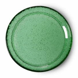 HKliving The Emeralds Glazen side plate | groen