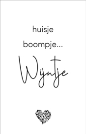 LEUK - mini kaartje - Huisje boompje wijntje