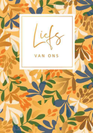 Dubbele wenskaart "Liefs van ons"