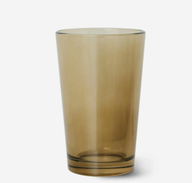 HKliving 70's Glassware tea glass | mud brown