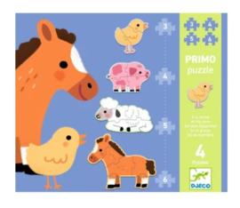 Djeco Primo Puzzel "Op de boerderij" | vanaf 2 jaar