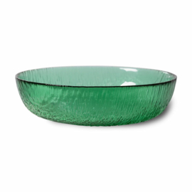 HKliving The Emeralds Glazen saladeschaal | Groen