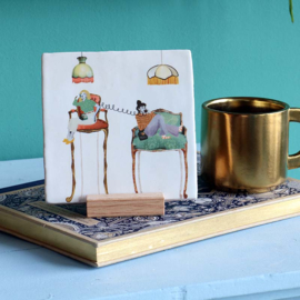 StoryTiles Tegeltje "Chit chatting"