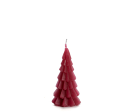 Rustik Lys Kerstboomkaars 6,3 x 12 cm | raspberry