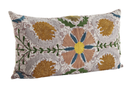 Madam Stoltz Embroidered cushion "Suzani"