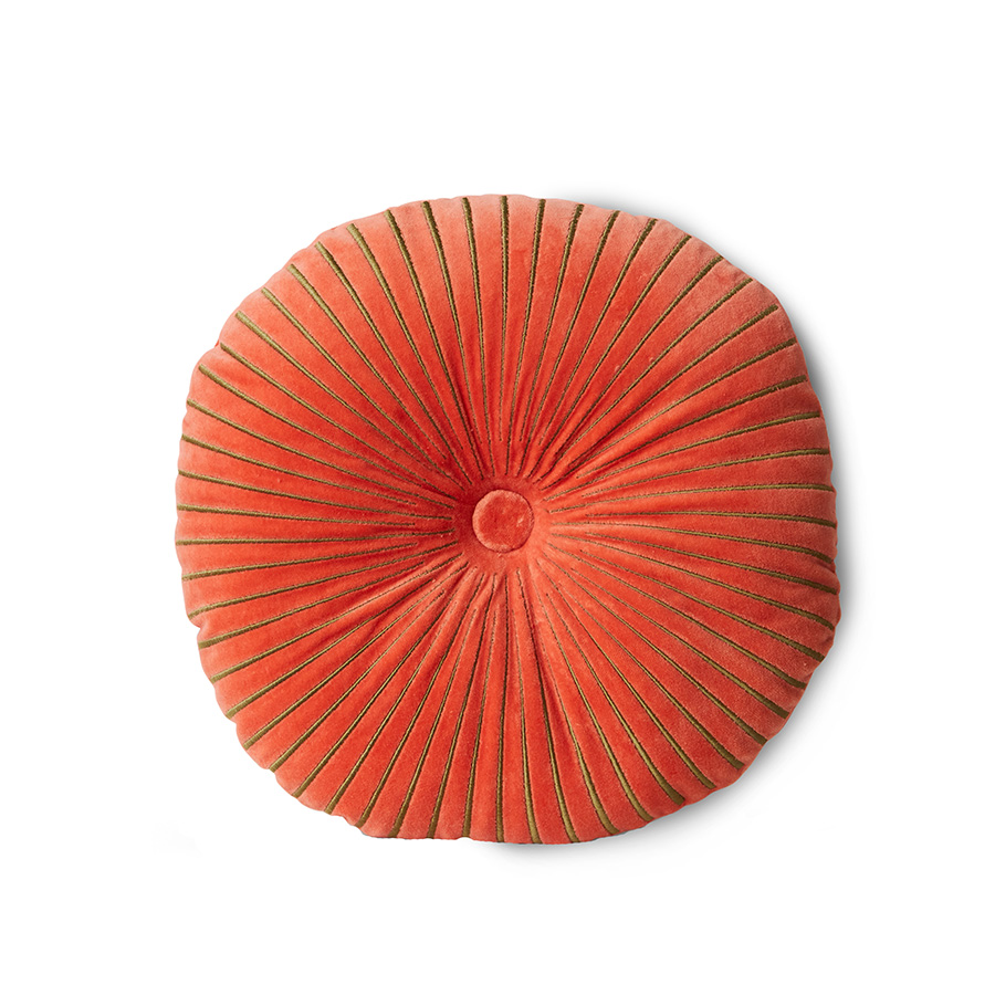 HKliving Round ripple cushion | sienna