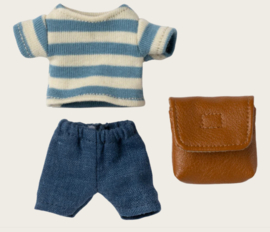 Maileg Clotes and bag Big Brother Mouse | brown