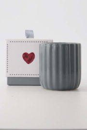 Zusss Geurkaars in doosje "hartje" | grijsblauw