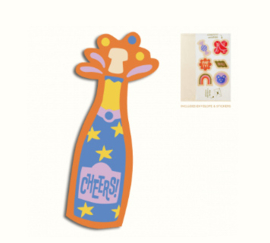 The Gift Label Cut Out Cards "Champagne - Cheers"