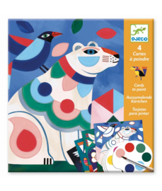 Djeco CARDS TO PAINT Le bestiaire - Beestenboel