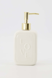 Zusss  Zeeppomp keramiek "love" | wit goud