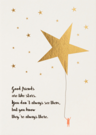 Räder My Favorite person postcard "Good Friends are like Stars"
