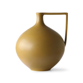 HKliving Ceramic jar / Keramieken Kan | mustard