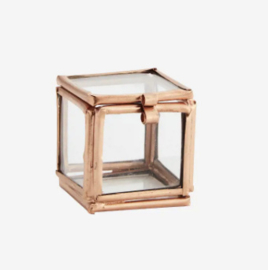 Madam Stoltz Quadratic glass box | Copper