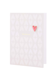 Zusss Wenskaart met broche "Blij met jou"