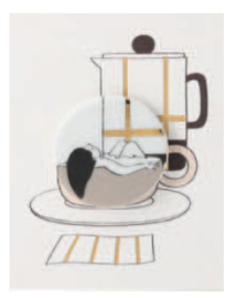 Räder Magneet Vrouw in koffie