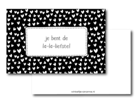 Winkeltje van Anne Minikaartje "Je bent de la-la-liefste"