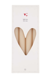 Zusss 4 rustieke beige kaarsen | AWQ3 2026