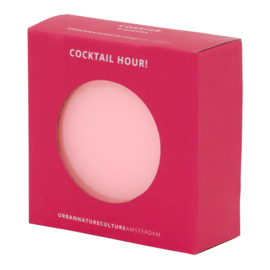 Urban Nature Culture Glazen onderzetters set van 4 | roze