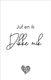 LEUK - mini kaartje - Juf en ik Dikke mik