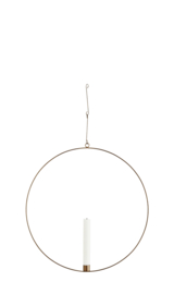 Madam Stoltz Wire ring with candle holder | antiek brass