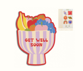 The Gift Label Cut Out Cards "Fruit - Get well soon"