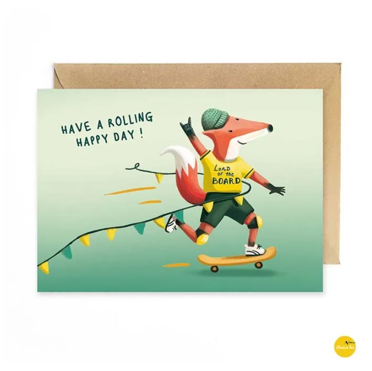 Wenskaart Have a rolling happy day