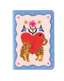 All The Luck In The World Notitieboekje "Hart met tijger"