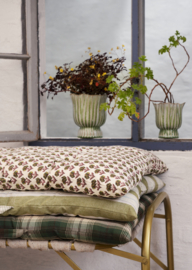 Madam Stoltz Artisan Home Decor Handwoven wool pouf