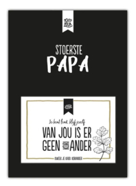 100% Leuk kweek je kadokaart Koriander "Stoerste papa"