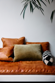 HKliving Velvet cushion | army