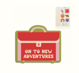 The Gift Label Cut Out Cards "Suitcase - On To New Adventures"