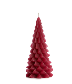 Rustik Lys Kerstboomkaars 20 x 10 cm | raspberry