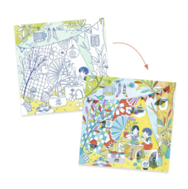 Djeco kleurplaten met deurtjes "De hutten van Nina" | 5-8 jaar