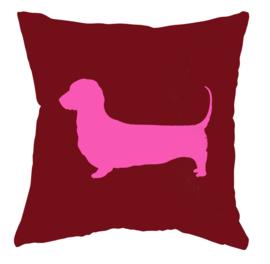Buitenkussen "Tekkel" 40x40 cm | burgundy pink