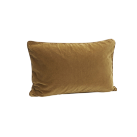 Madam Stoltz Velvet Cushion incl. filler 40 x 60 cm | caramel