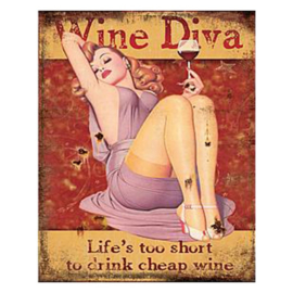 Tekstbord "Wine Diva"