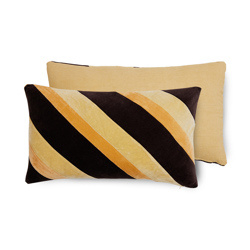 HKliving Striped velvet cushion "Fame"