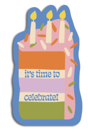 The Gift Label Cut Out Cards "Cake - It's time to Celebrate"