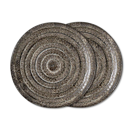 HKliving 70's Ceramics Dinnerplate "Brew" | PER STUK