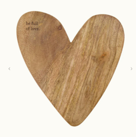 Zusss Borrelplank hart "Be full of love"