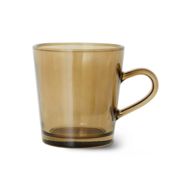 HKliving 70's Glassware coffee cup | mudbrown