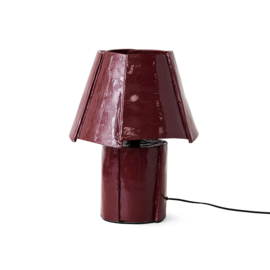 HKliving Cotton mache table lamp | burgundy