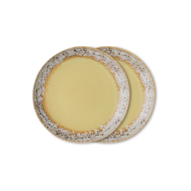 HKliving 70's Ceramics Dessert plate "Custard" PER STUK