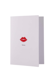 Zusss Wenskaart lippen "Bisous"
